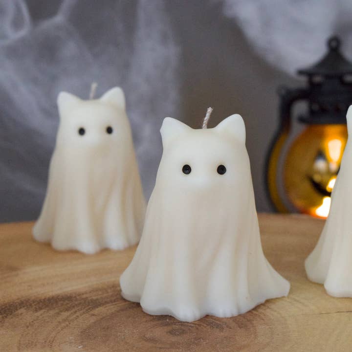 Ghost Cat Candle for wholesale by Kirrou