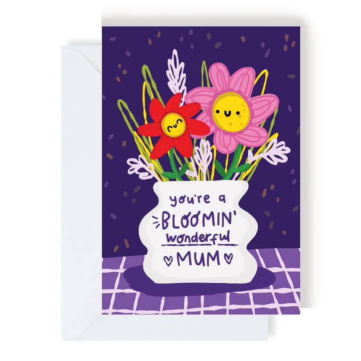 Bloomin Wonderful Mum, biglietto di auguri per la vendita all'ingrosso da parte di The Playful Indian