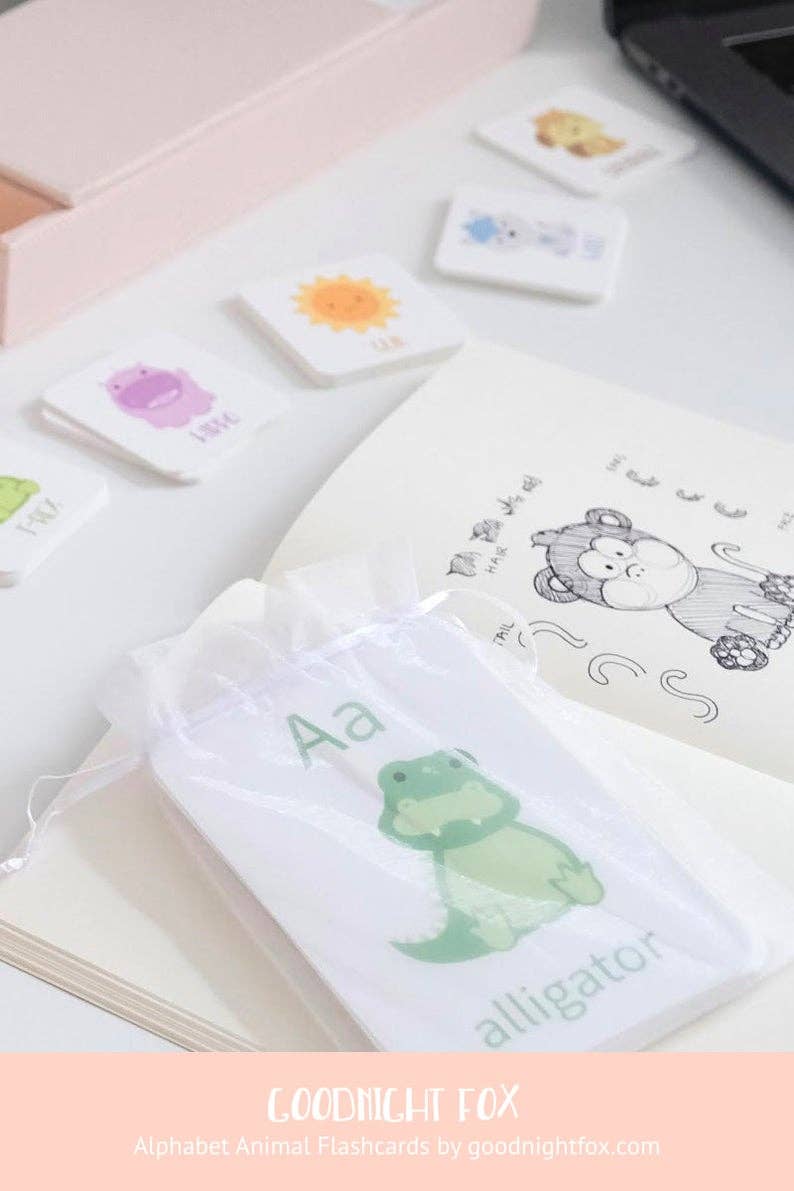 GoodnightFox - Wholesale Learning Cards - Kids & Baby - Alphabet Flashcards (26 Cards)6