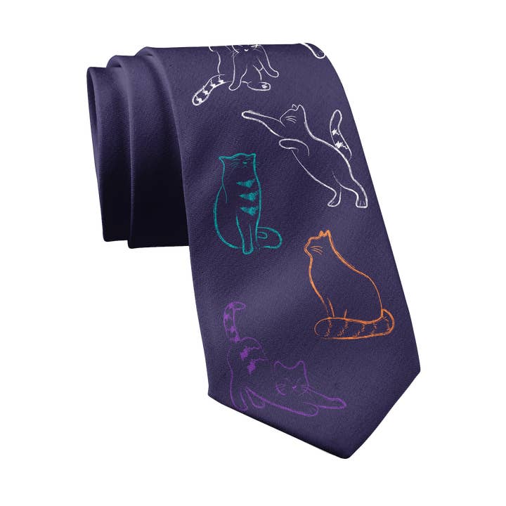 Cravatta Blu Gatti 4ever per la vendita all'ingrosso da parte di Mama's Boy Designer Neck- and Bowties