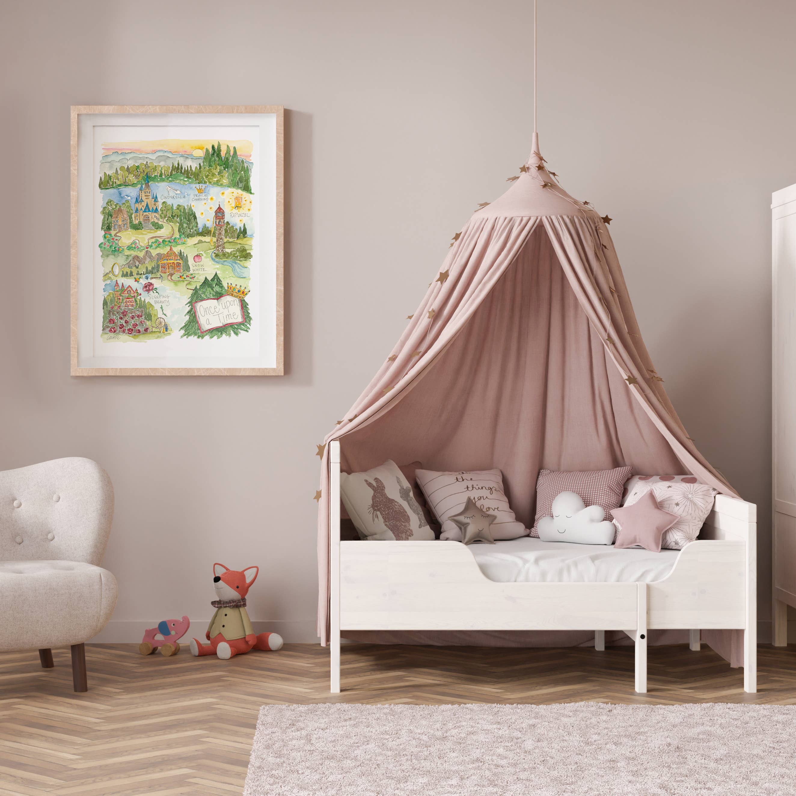 Elizabeth Wade Studio - Wholesale Art Print - Once Upon a Time Watercolor Story Map Print3