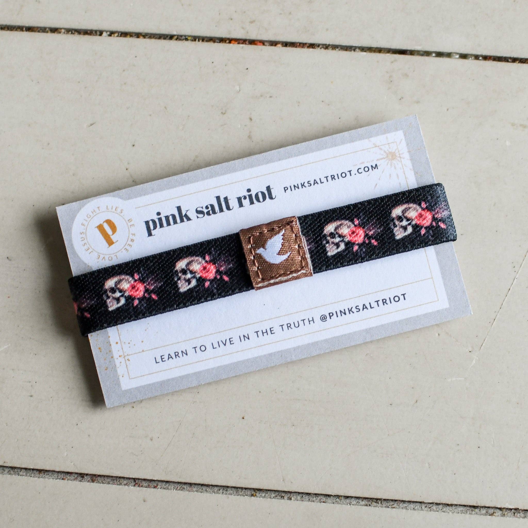 Pink Salt Riot - Wholesale Woven/Braided Bracelet - Limited Edition Memento Mori Women’s TruthBand4