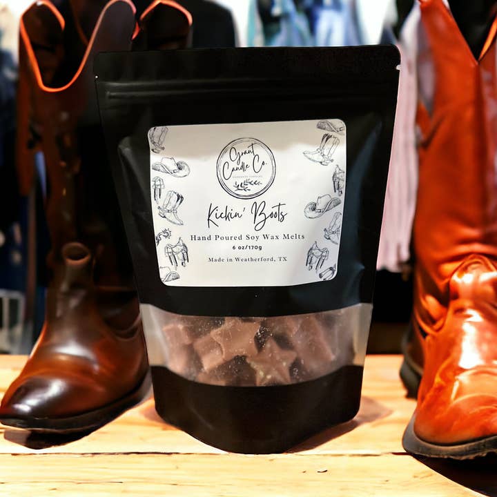 Soy Wax Melts-6oz Bag-Leather for wholesale by Grant Candle Co.