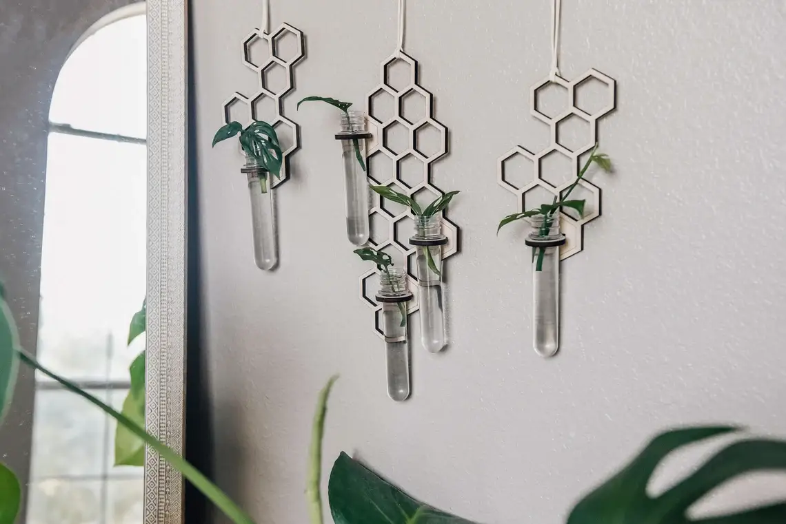 PlantsNsht - Wholesale Hanging Planter - 1 Tube Honeycomb Hanging Propagation Station5