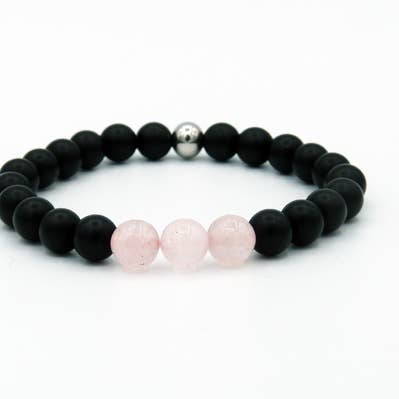 Brazalete Rvs rosa esmerilado para venta al por mayor de Beau Accessoires