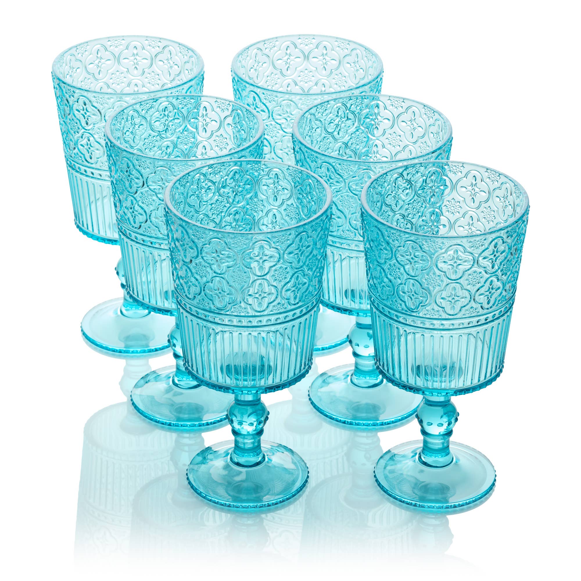 Certified International - Vendita all'ingrosso Bicchiere/tazza - Victoria Aqua Set 6 Calici Acrilici Polivalenti da 414 ml2