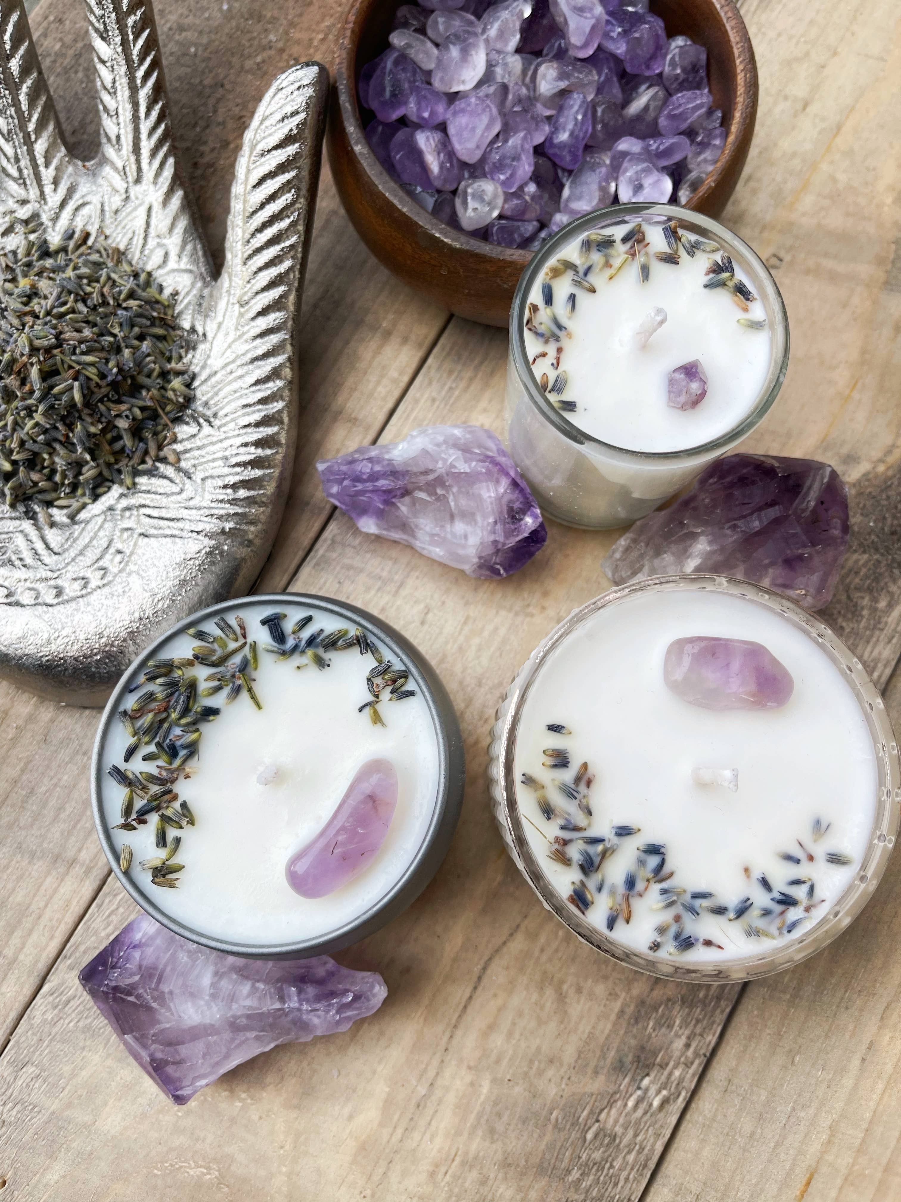 Rage Gems & Jewelry - Wholesale Travel Candles - Amethyst & Lavender Candle and Stash Jar4