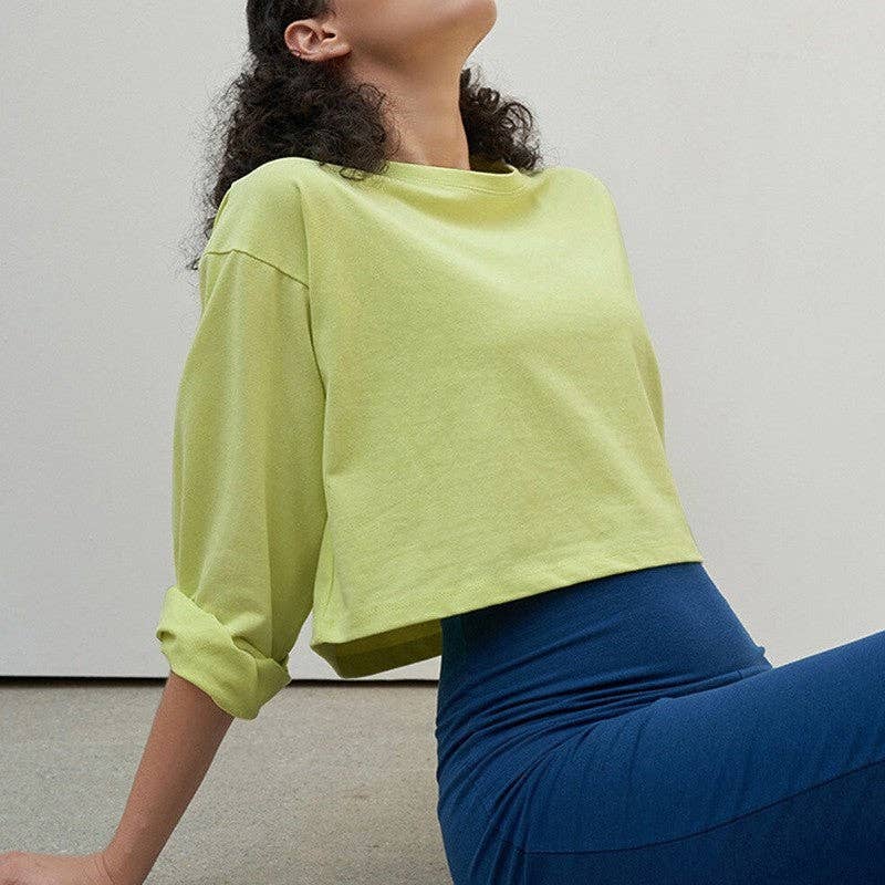 Sheer Trend - Wholesale Athletic Top - Women's - Cotton Round Neck Short Sleeve Women's Sports T-Shirt5