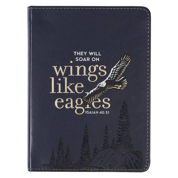 Journal Handy Navy Wings Like Eagles Isa. 40:31 for wholesale by Christian Art Gifts