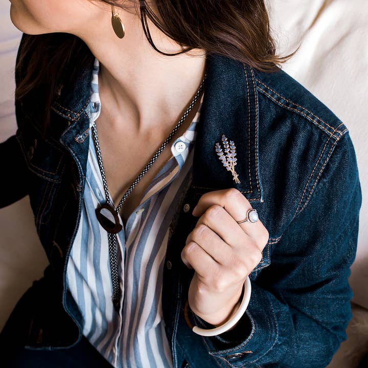 Wildship Studio - Wholesale Lapel Pin/Button - Lavender Enamel Pin1