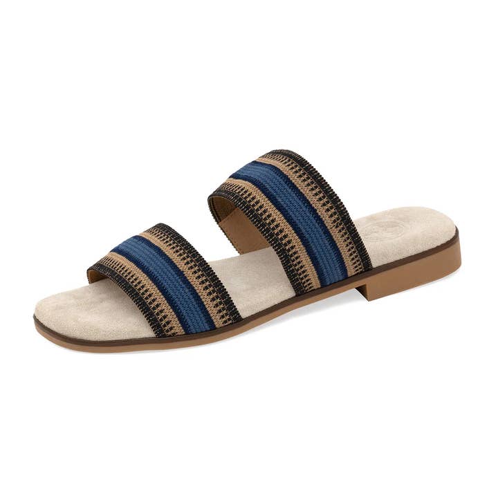 Majorca -Raffia Scalloped Slide Sandal - Spring/Summer for wholesale by Charleston Shoe Co.