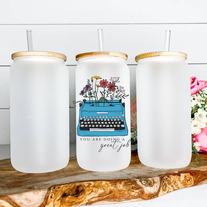 Je doet het geweldig. Matglazen beker voor wholesale door Lily's Craftory