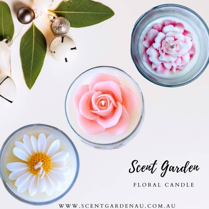 Vela Floral - Diana Rosa, Margarita y Clavel para venta al por mayor de Scent Garden