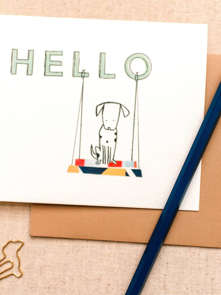 Box of 6 Hello Dog Note Card Dog Lover Card for wholesale by Sweet Julie Marie