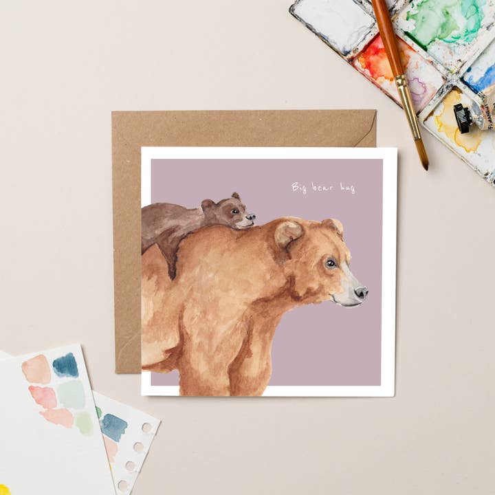 Big Bear Hug Friendship card for wholesale by lil wabbit