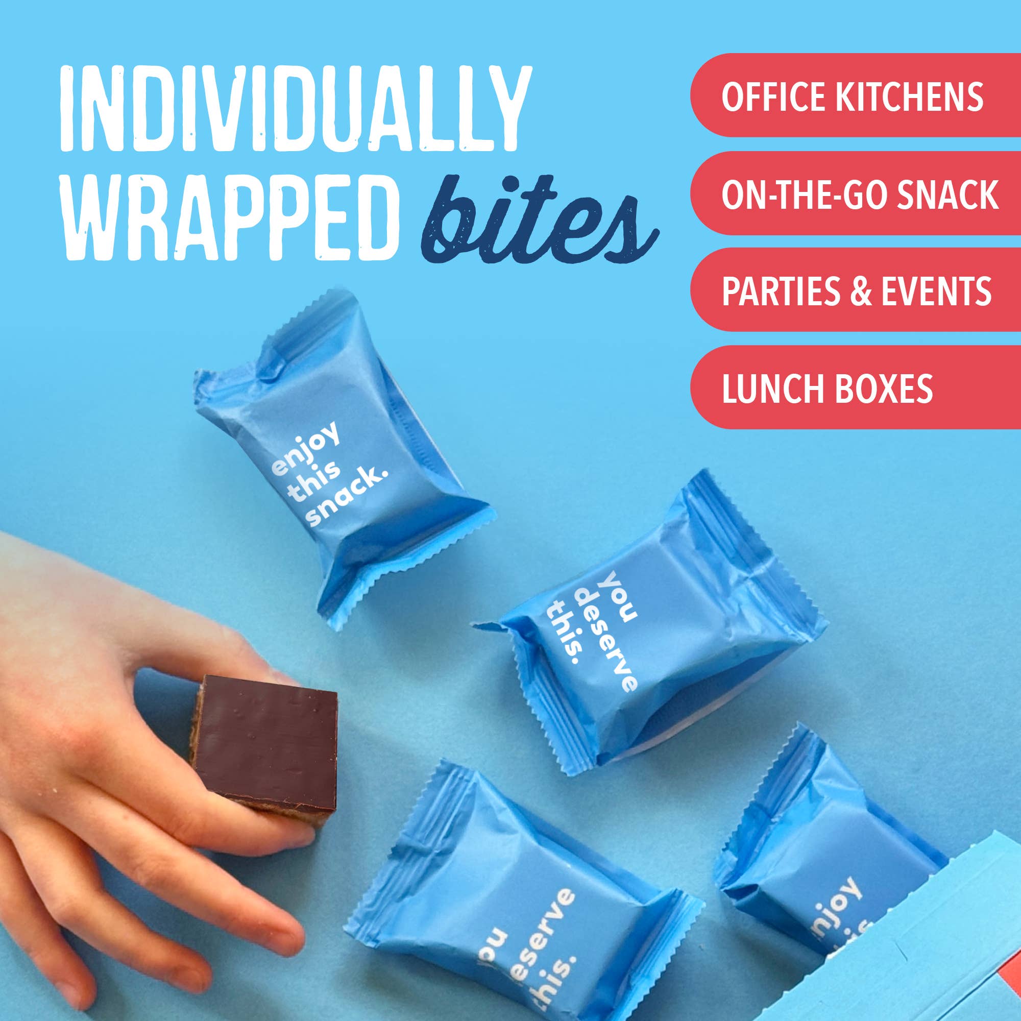 Snackatere - Wholesale Chocolate Covered Sweets - Peanut Butter Bites - Rice Crispies Treat, Vegan, Kosher6