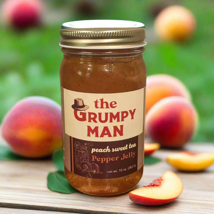 Grumpy Man Foods - Wholesale Jam/Jelly - Peach Sweet Tea Pepper Jelly
