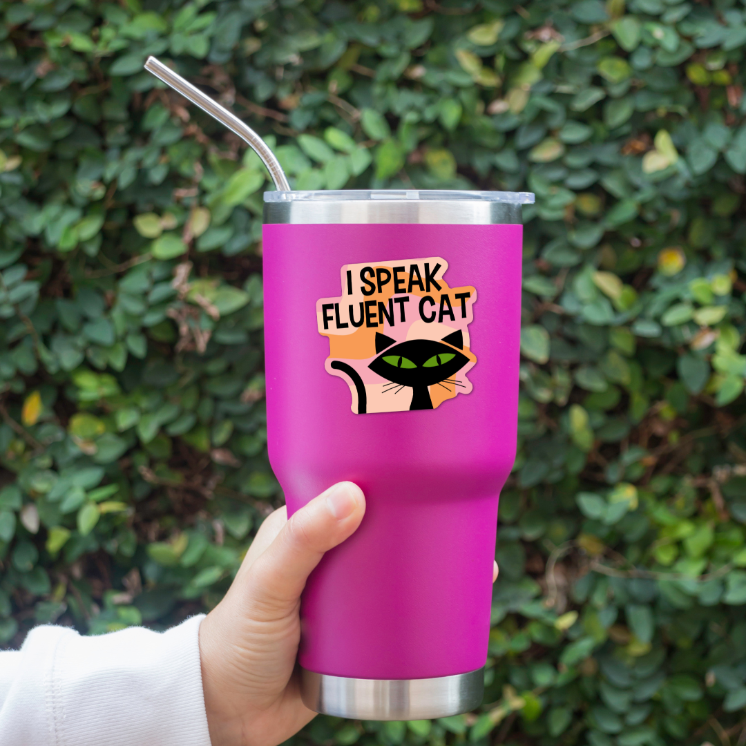 Card To Believe - Wholesale Sticker - I Speak Fluent Cat Die Cut Sticker3