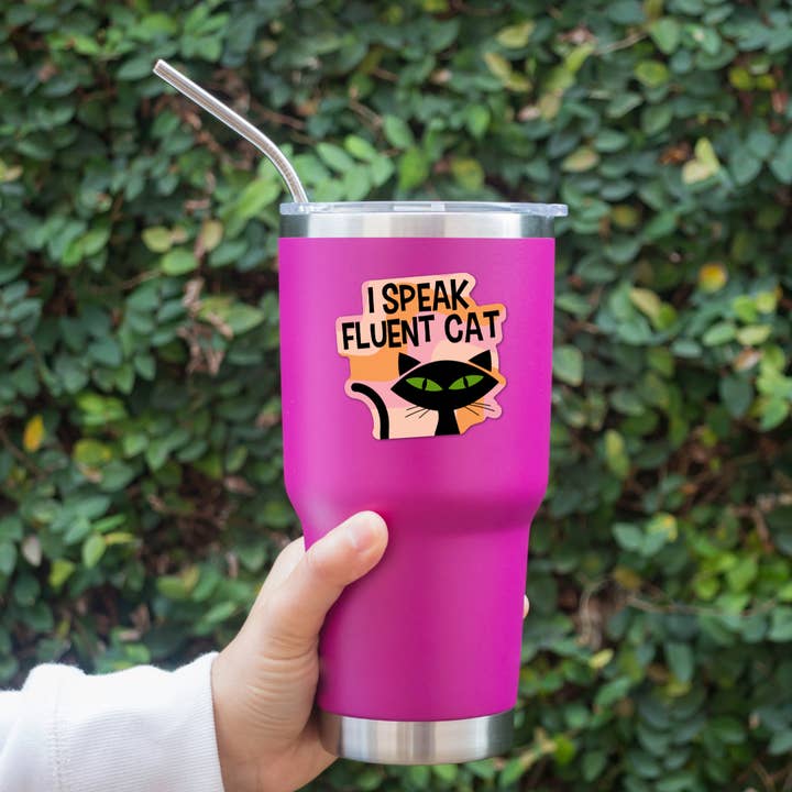 Card To Believe - Wholesale Sticker - I Speak Fluent Cat Die Cut Sticker3