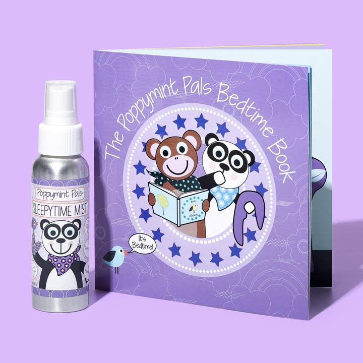 Geschenkset Bedtime Book & Sleepytime Mist für den Großhandel von Poppymint Pals