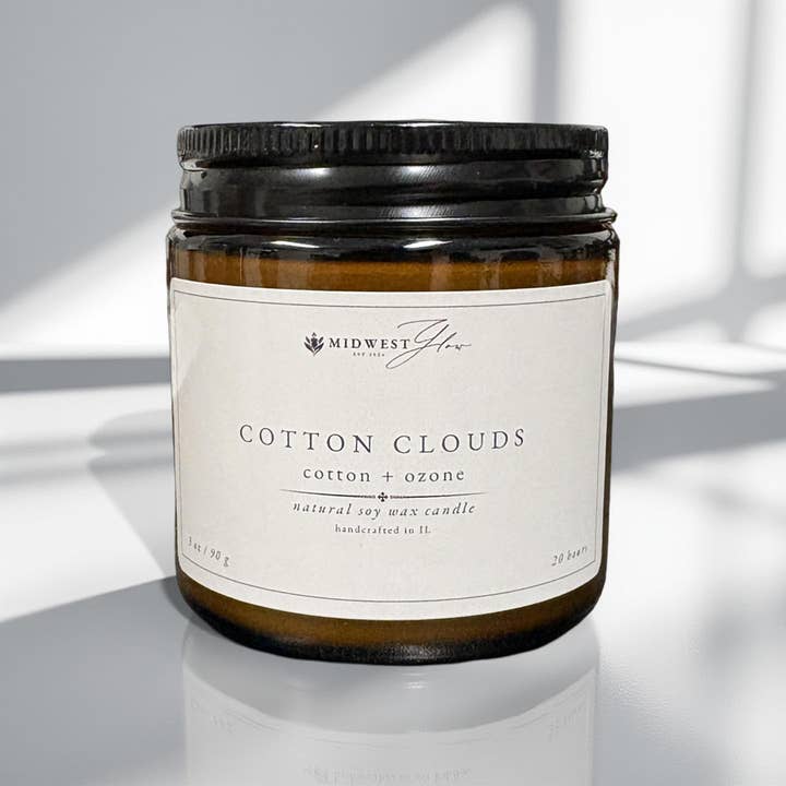 Cotton Clouds Soy Candle for wholesale by Midwest Glow