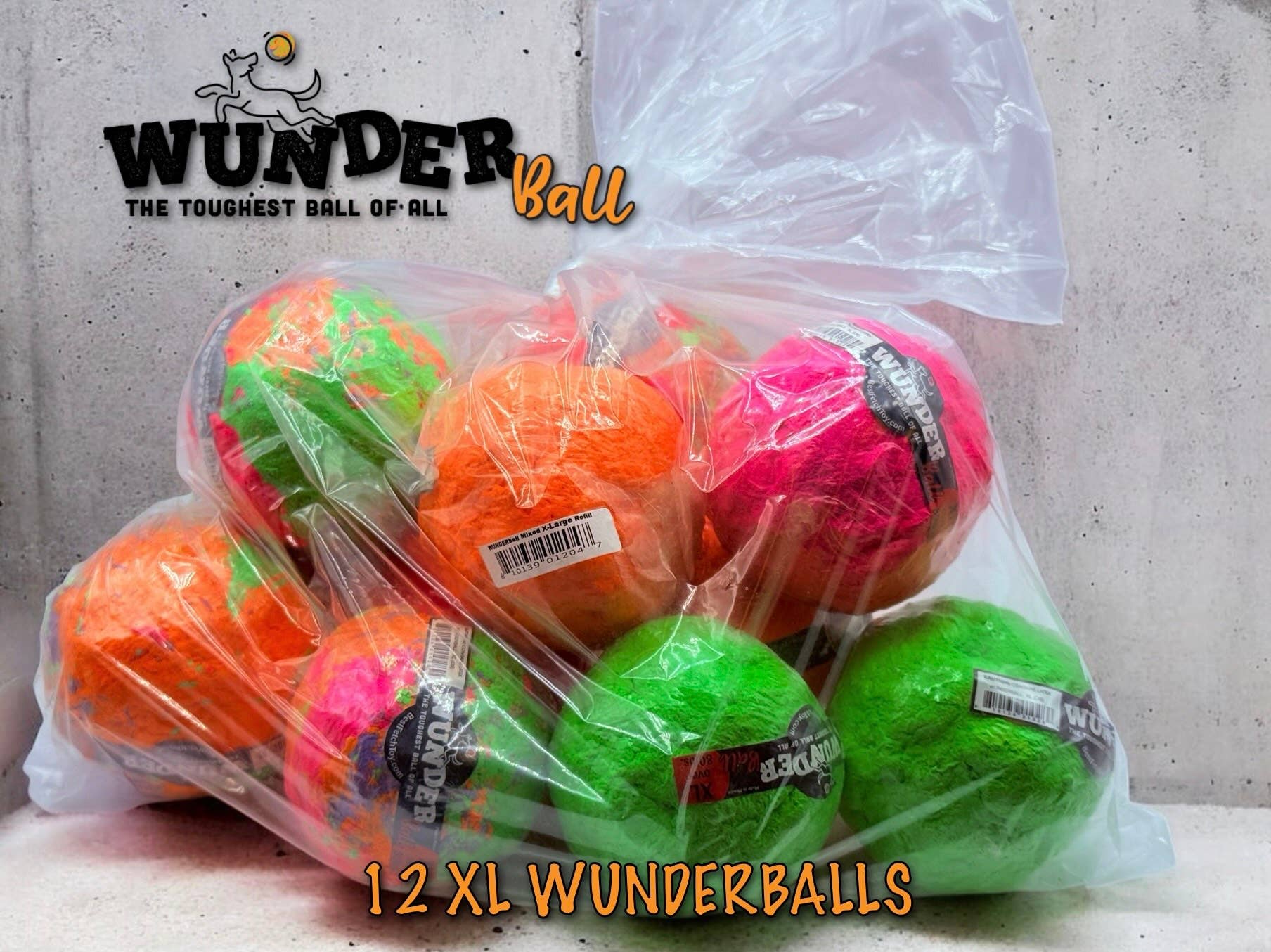 WACKYwalk'r - Wholesale Pet Fetch Ball - Dog - XL WUNDERball REFILL - 12 Count1