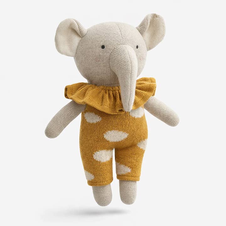 Jouet éléphant tricoté – Peluche douce cadeau de naissance pour la vente par Little Otja