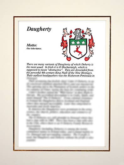 Daugherty for wholesale by Family Histories