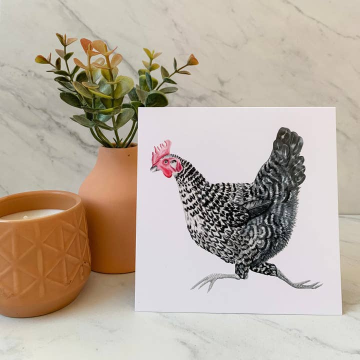 Hen lykønskningskort, 5x5 lykønskningskort for engroshandel hos Reflections by Megan