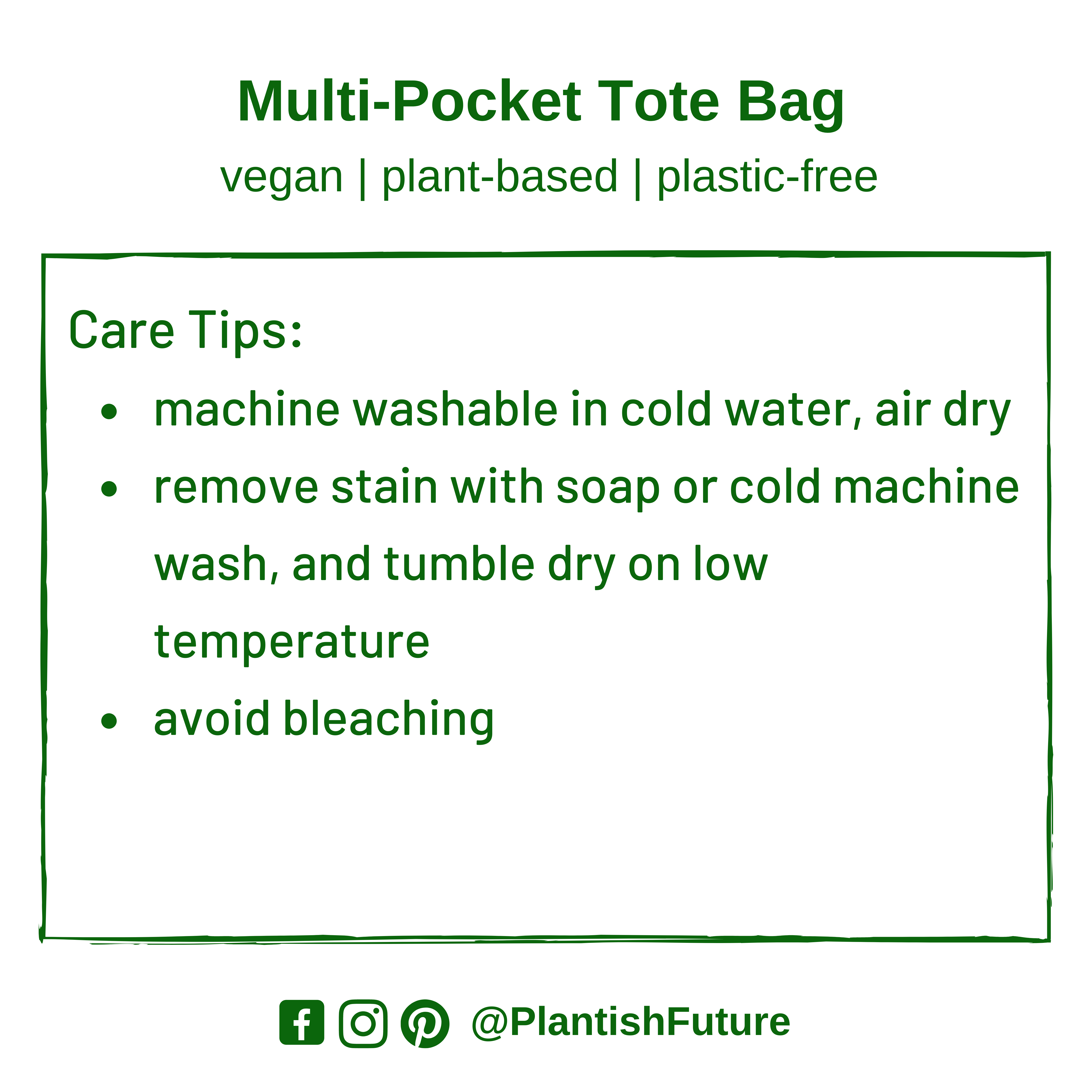 Plantish - Vente Sacs de course/à provisions - Sac fourre-tout à poches6