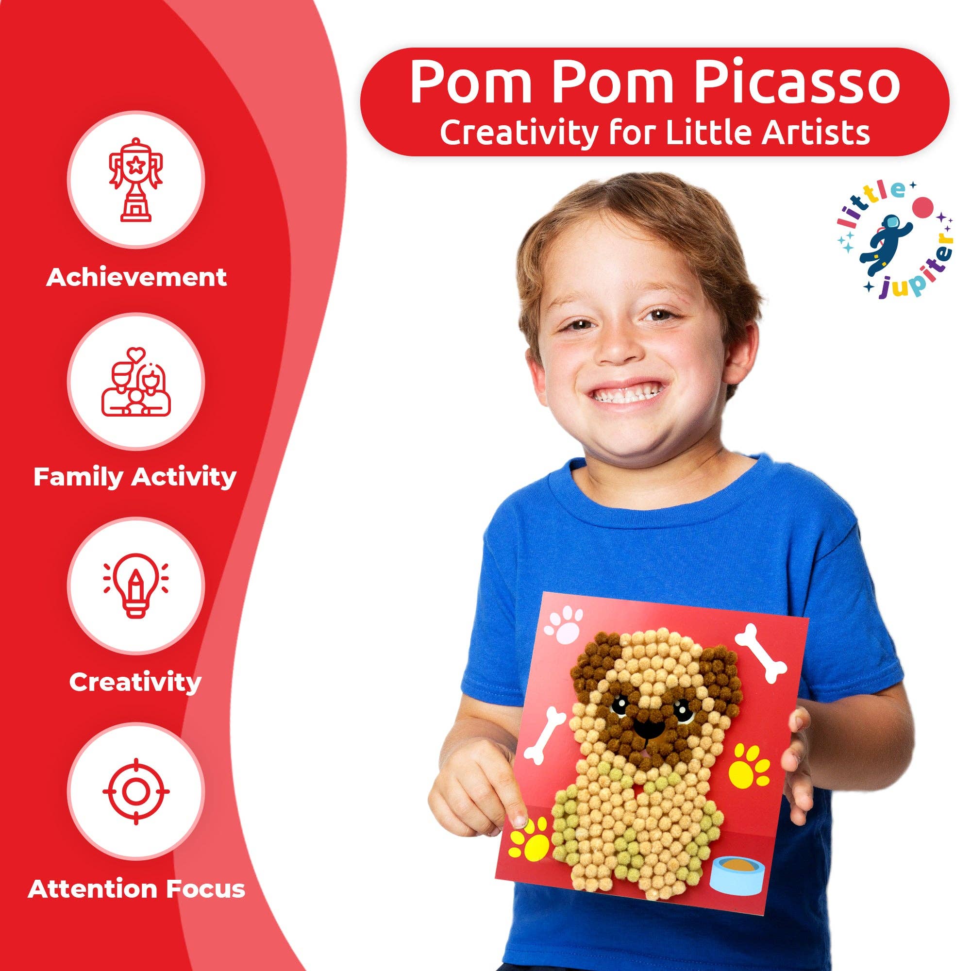 AYK Brand – wholesale DIY craft kit – Child – DIY Pom Pom Art - 10pcs ( Set 4)1