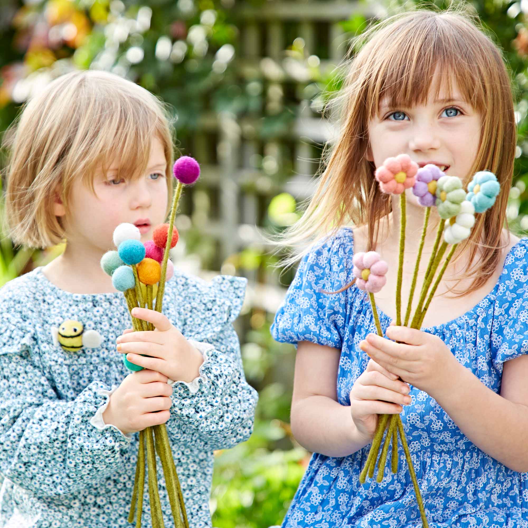 The Paper High Gift Company Limited - Wholesale Artificial Flowers - Pack of 6 Felt Handmade Flower Bouquet - Multicoloured5