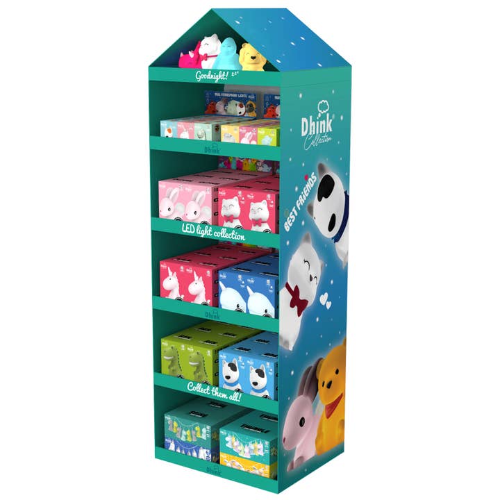 Oli Olsen – wholesale Retailer display stand/case – Dhink Floor Display Stand for Dhink Night Lights1