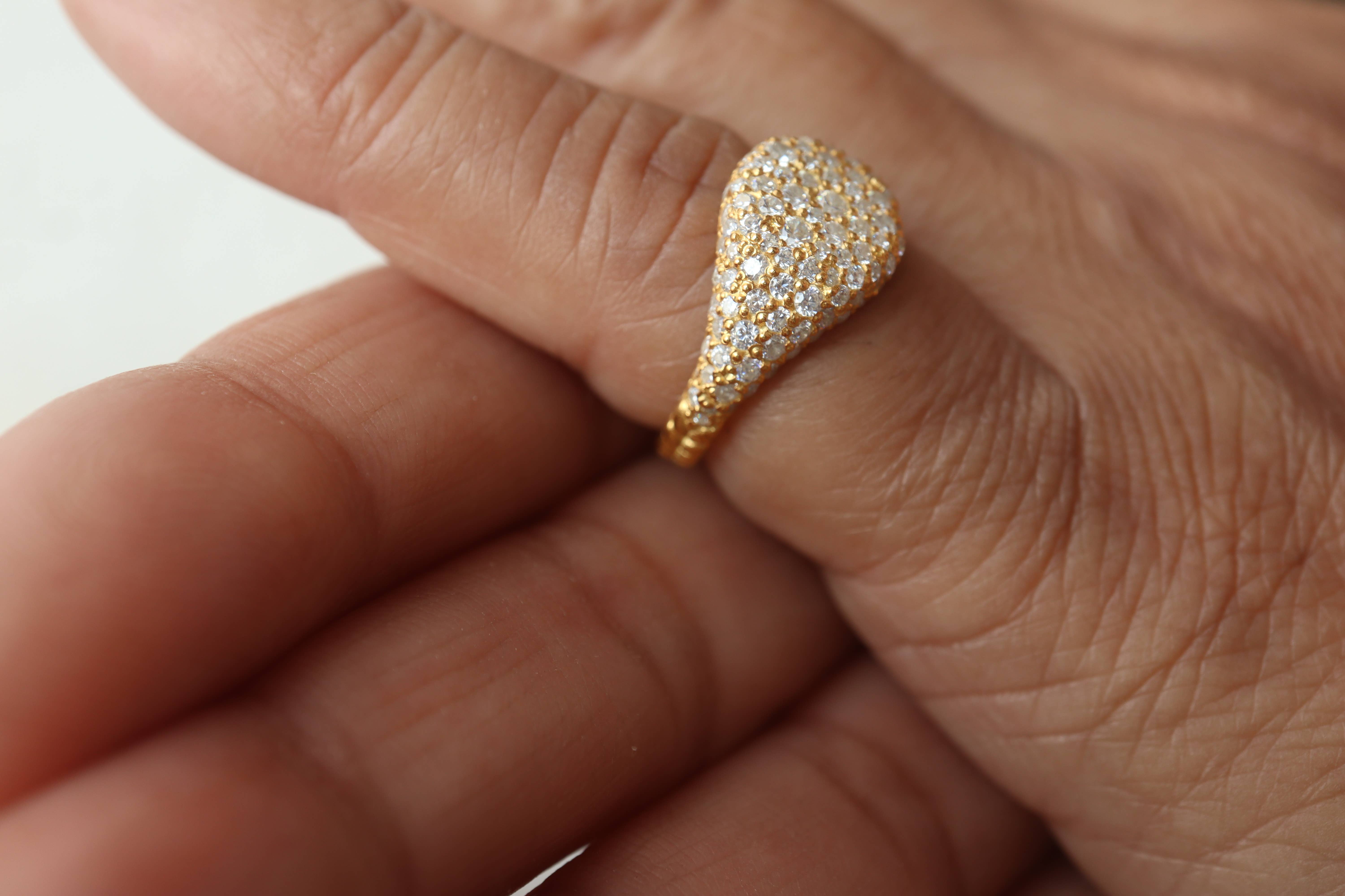 GEMPARA - Wholesale Multi-Stone Ring - 18K Gold Vermeil 925 Silver Pinky Pavé Moissanite Ring 1