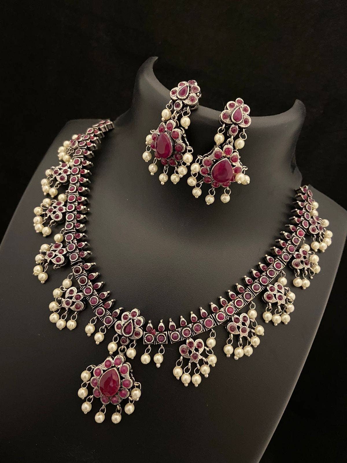 Vastrabhushan – wholesale Jewellery set – Handmade Indian Ethnic Gutta Pusalu Necklace Set4