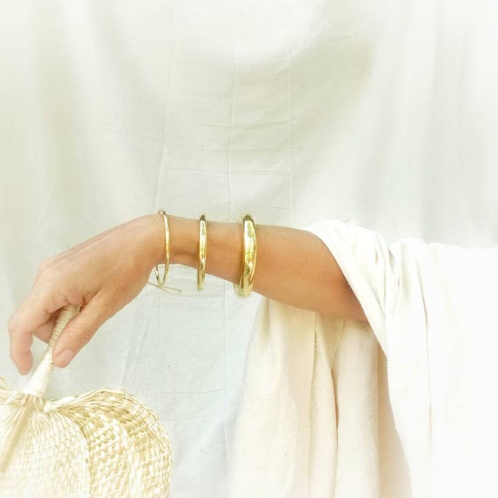 Bisjoux - Wholesale Jewelry Set - Brass simple Simplicity Bangle bracelet Set