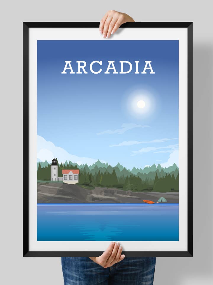 Arcadia National Park, Maine Poster, Arcadia Park Art for wholesale by Hillview Prints