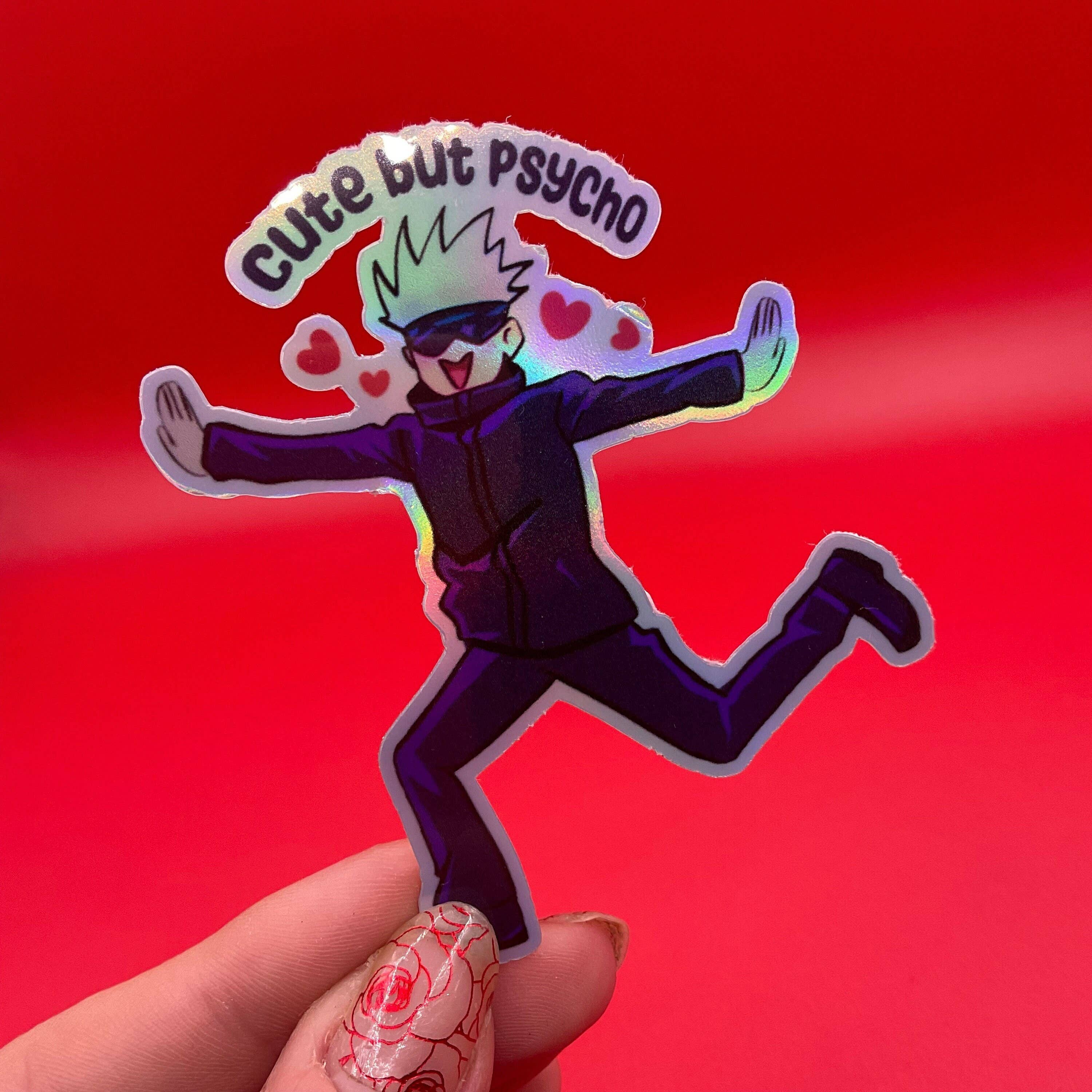 Elegant Potato Anime - Venta al por mayor Pegatina - Pegatina holográfica impermeable de vinilo de JJK Goj0 Sat0ru divertida1