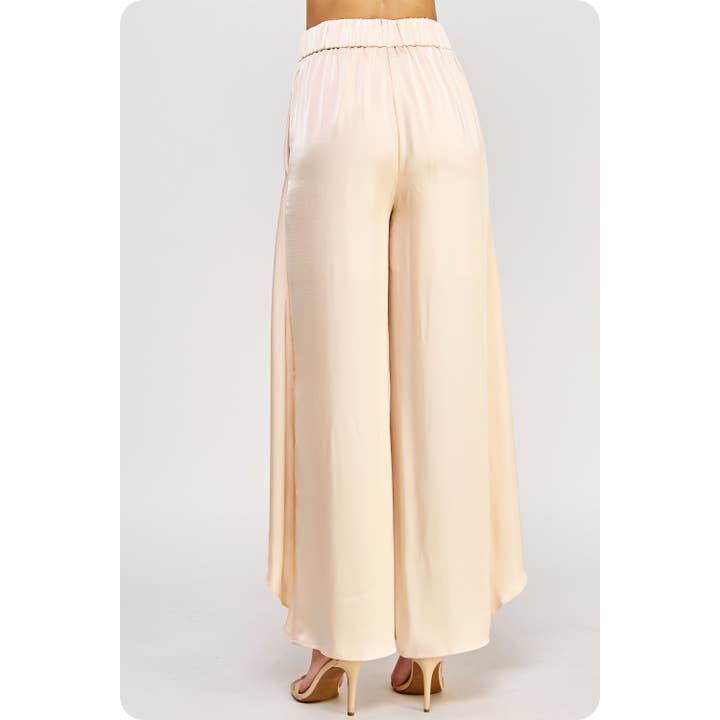 Strut & Bolt - Wholesale Pants - Women's - Overlay Wide Leg Satin Trousers2