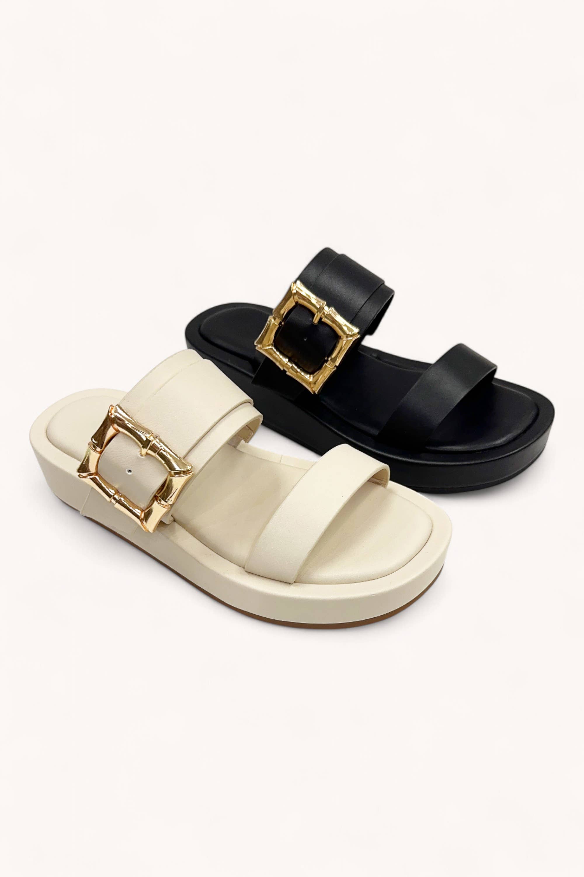 CCOCCI - Wholesale Sandals - Women's - RAYA-68 CHUNKY PLATFORM DOUBLE STRAP SANDALS0