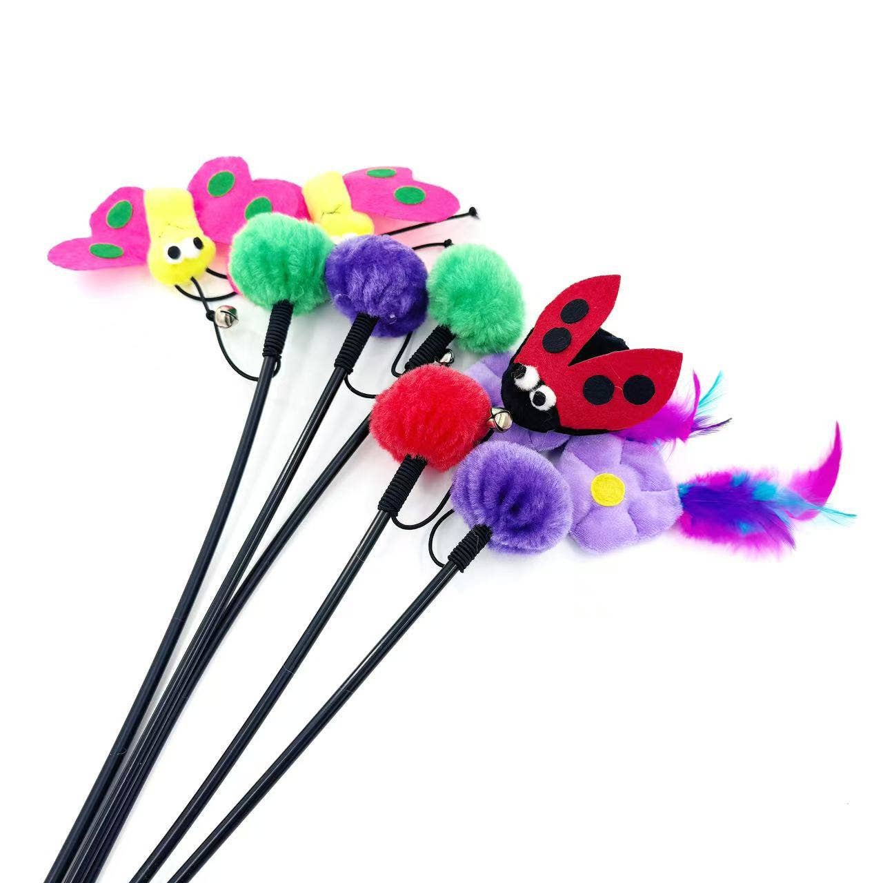Cheerhunting - Wholesale Pet Toy - Cat - Moo - Flower & Insect Cat Wand Toy5