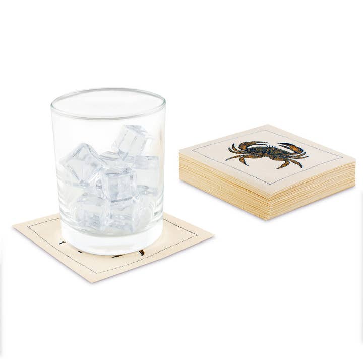 Five Star Napkins Inc. - Wholesale Disposable Napkin - Crustacean Cotton Cocktail Napkins - 50x3