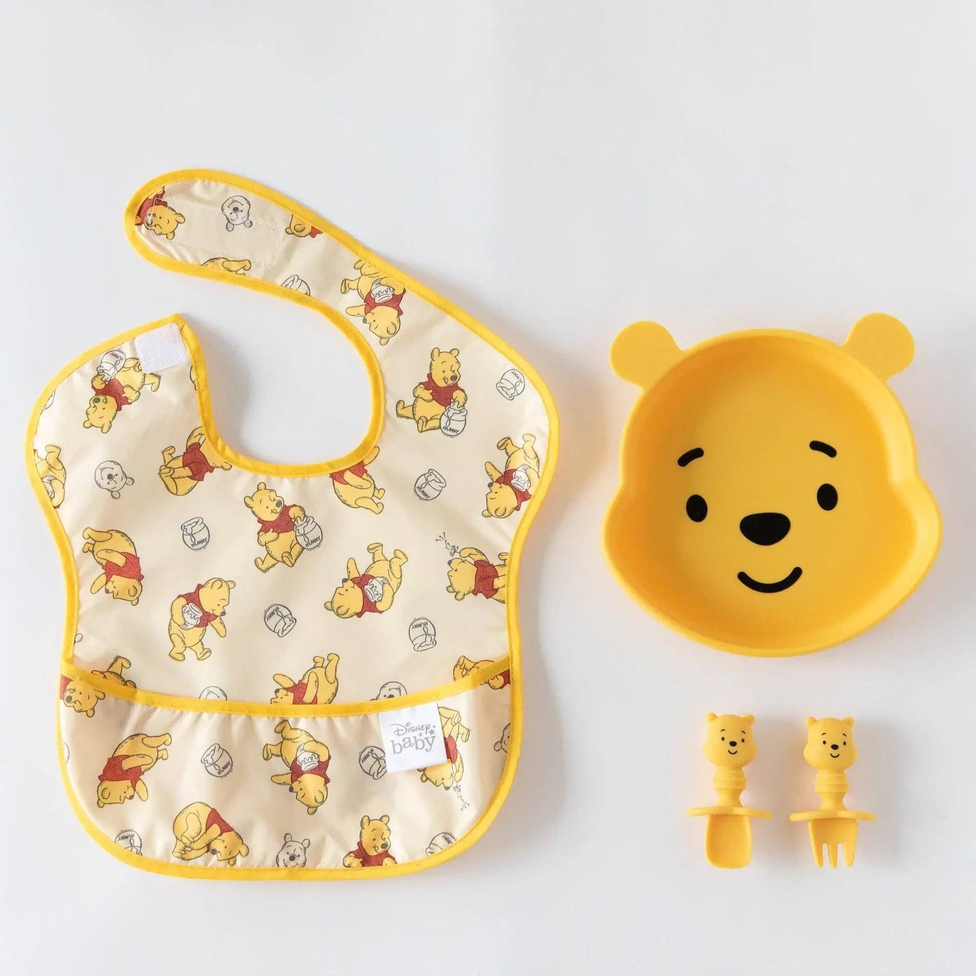 Bumkins - Vente Assiette – enfant et bébé - Plat à poignée en silicone : Winnie l'ourson11