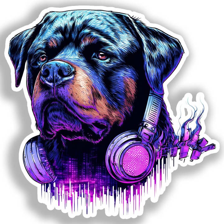 Rottweiler Dog Decal Sticker # A018333 for wholesale by Yoonek Graphics