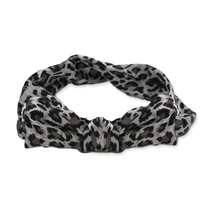 Diadema Mia Bend-a-roo - Estampado de leopardo negro y gris para venta al por mayor de Mia