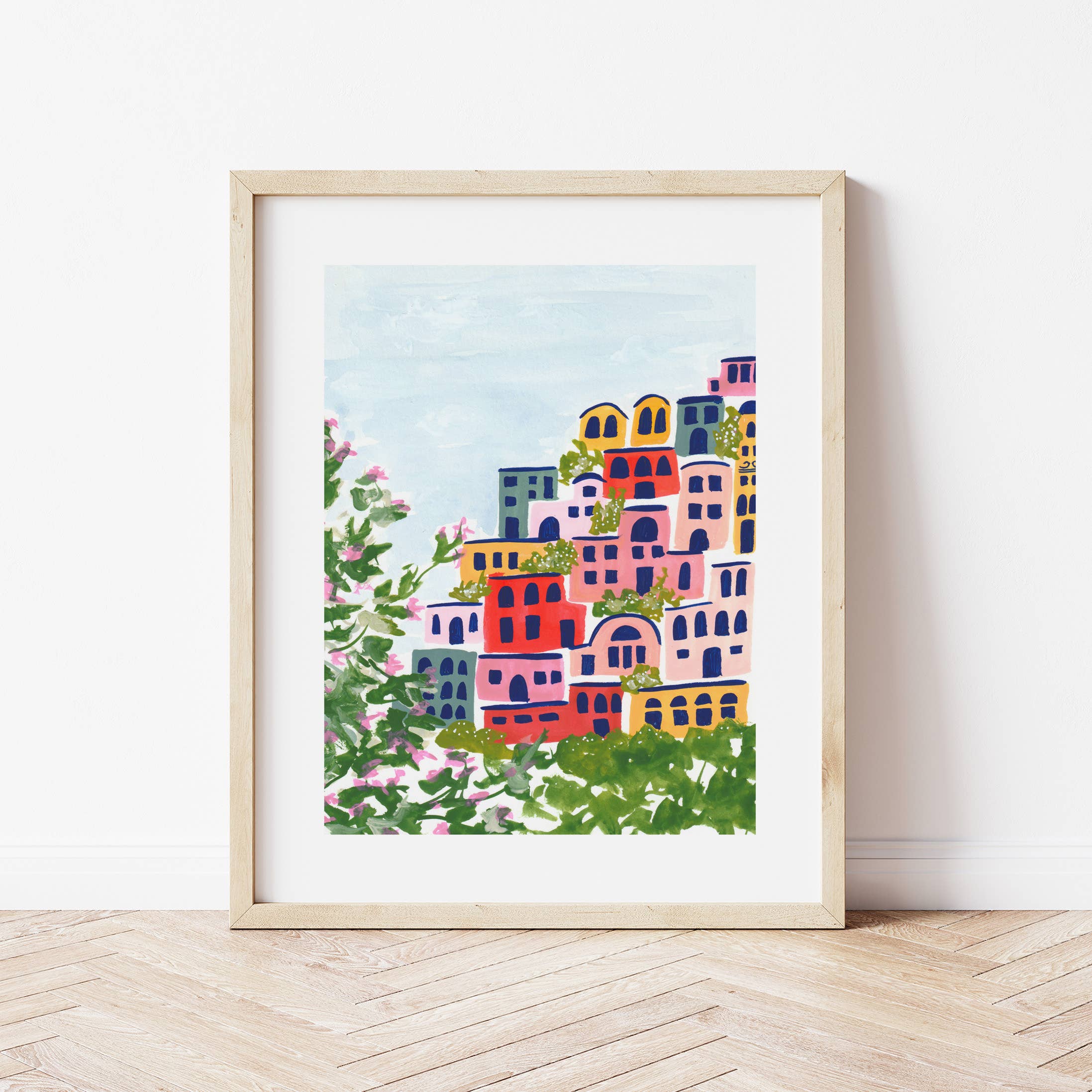 Emerald and Ivy Studios LLC - Wholesale Art Print - Positano Italy Colorful Art Print
