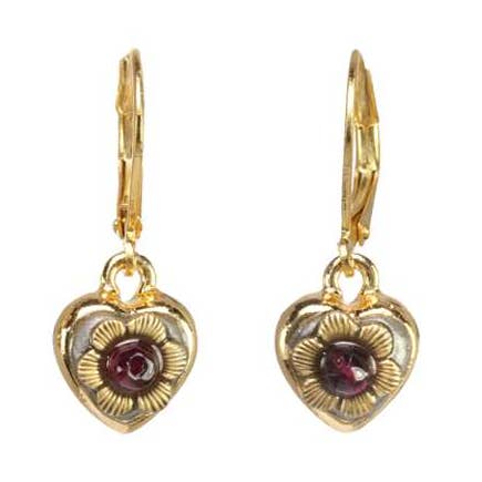 Victorian Tiny Heart Earrings for wholesale by Michal Golan Jewelry