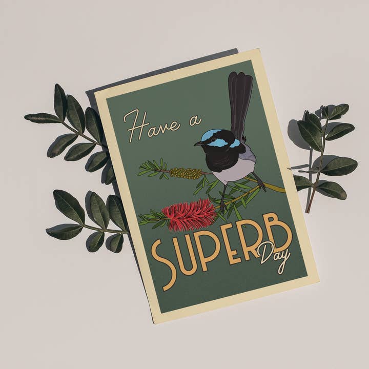 Little Green Mini Creative - Wholesale Postcard - Superb Wren Postcard | Australia | Souvenir2