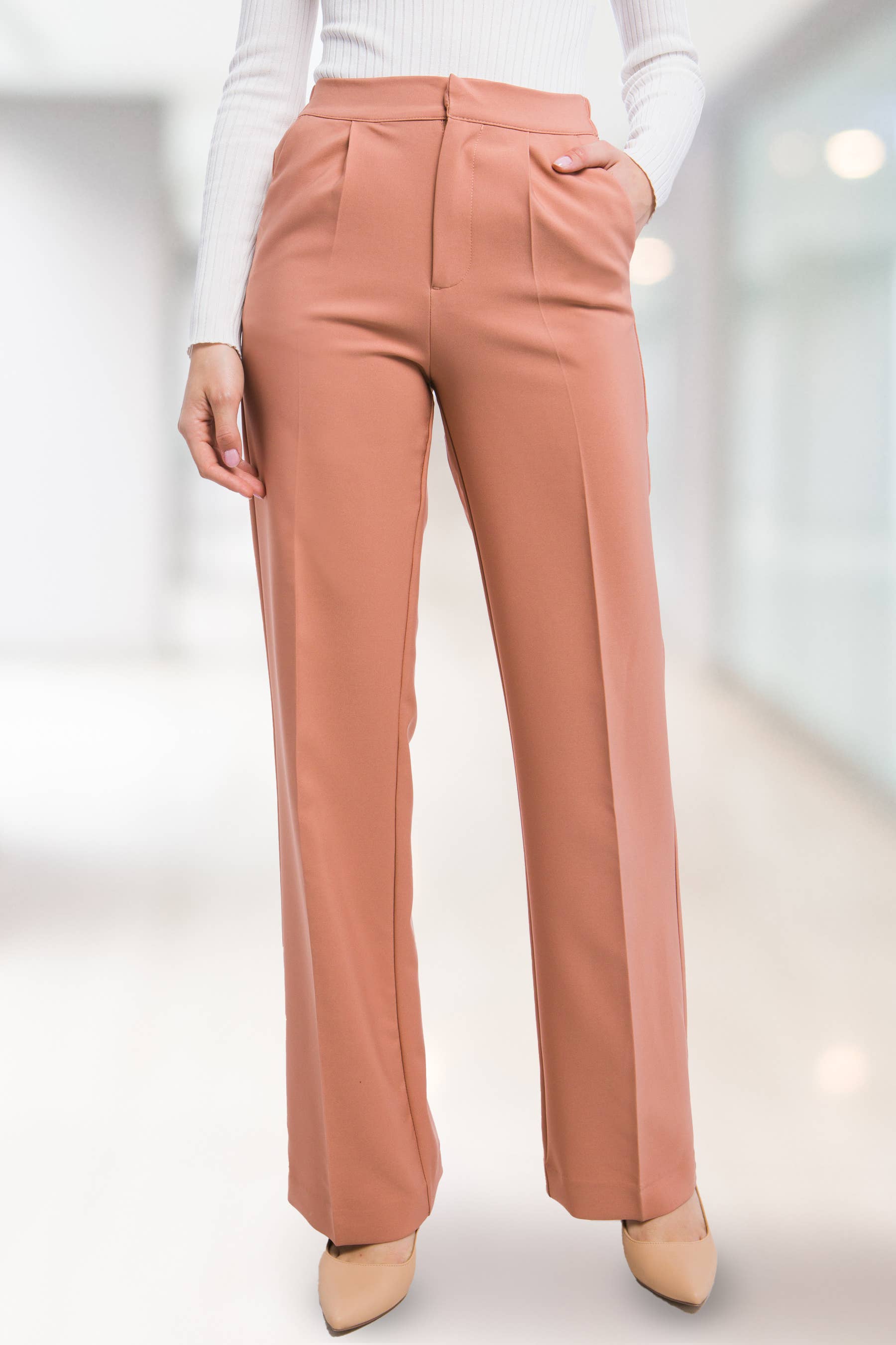 42POPS - Wholesale Pants - Women's - ",..._ Regular-Fit Dress Pants w/ Elastic Back4