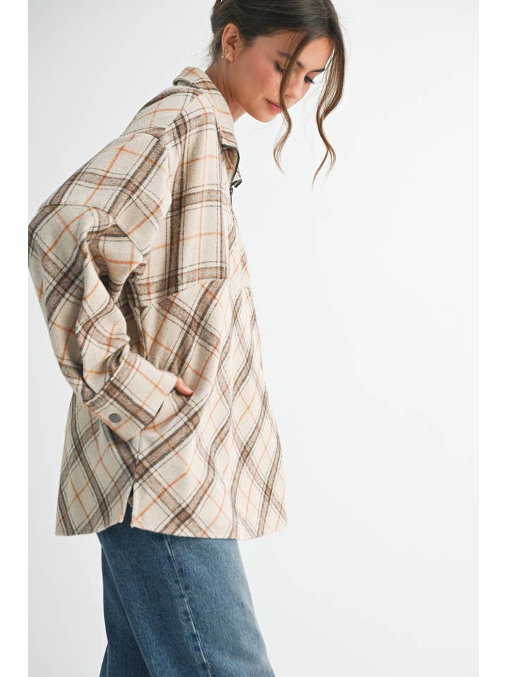 AEMI + CO - Wholesale Sweatshirt - Women's - 8421EK Mya Plaid Pullover 134